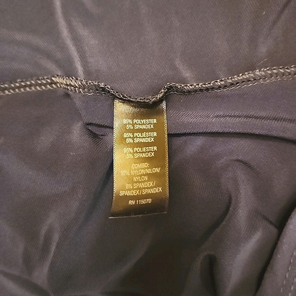 Nina Leonard Women's Navy Blue Swing Dress Short Sleeve Size XL A2 - Picture 5 of 6